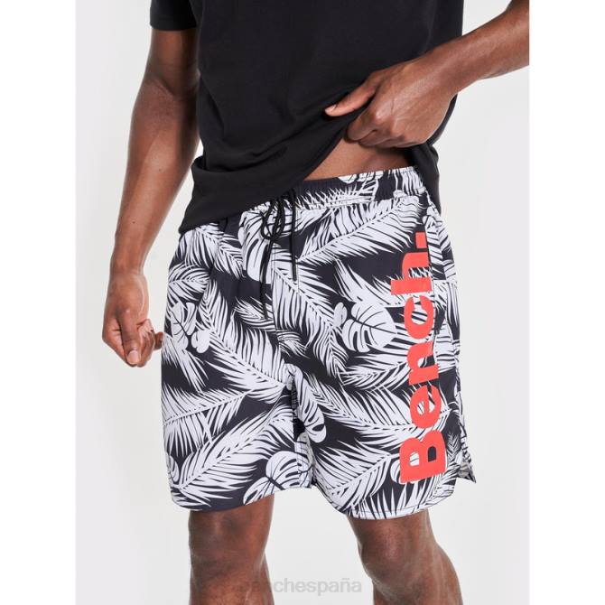 vestir Bench hombres shorts de baño tropicales 8HRJ41 negro
