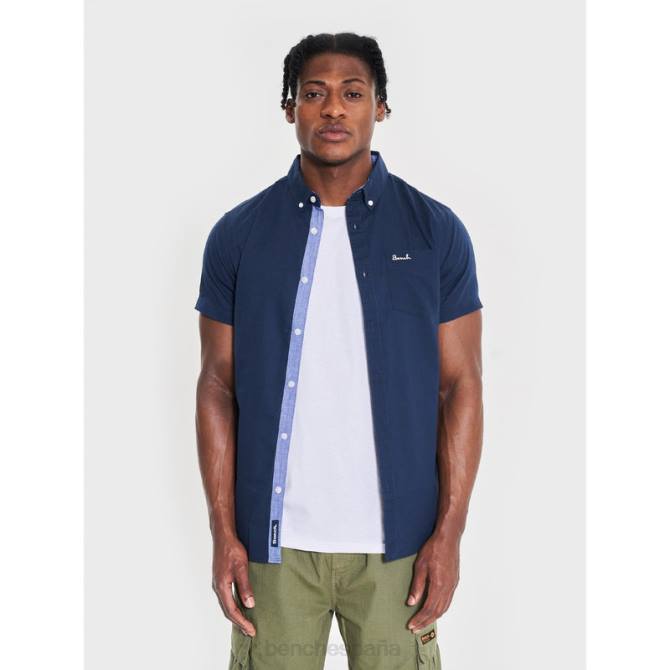 vestir Bench hombres camisa de manga corta con lazo 8HRJ27 Armada