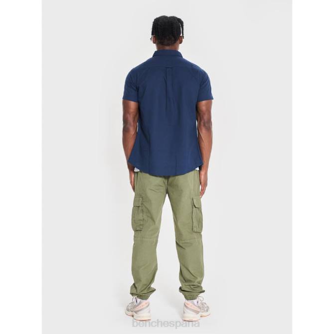 vestir Bench hombres camisa de manga corta con lazo 8HRJ27 Armada