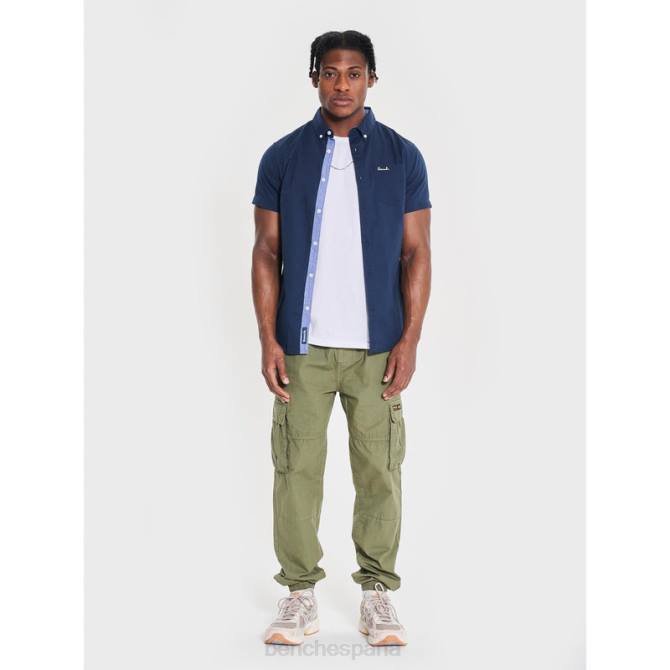 vestir Bench hombres camisa de manga corta con lazo 8HRJ27 Armada