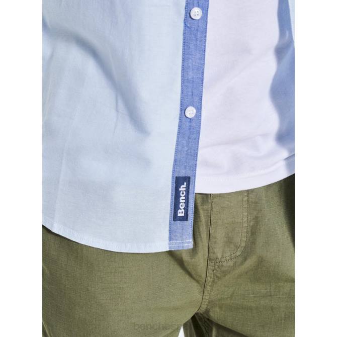 vestir Bench hombres camisa de manga larga oxford 8HRJ25 azul claro