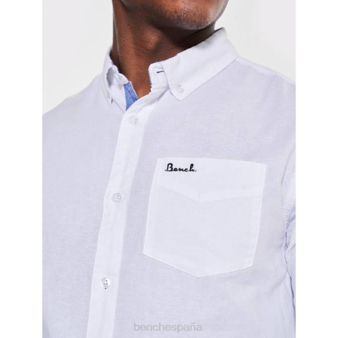 vestir Bench hombres camisa de manga larga oxford 8HRJ34 blanco