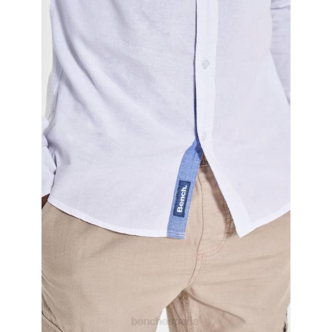 vestir Bench hombres camisa de manga larga oxford 8HRJ34 blanco