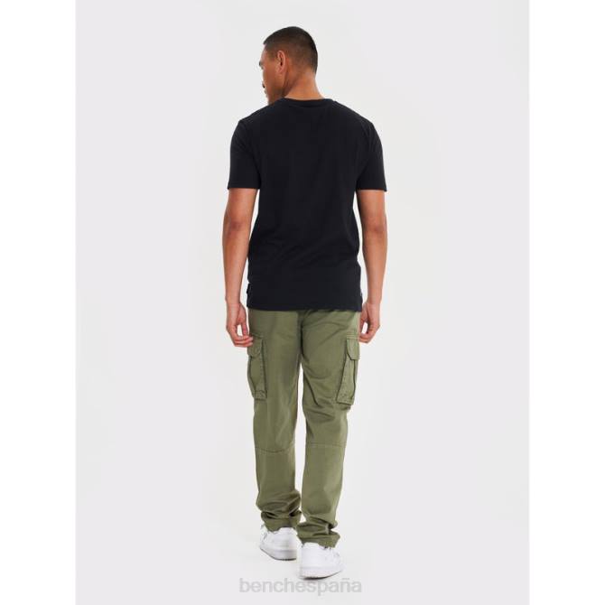 vestir Bench hombres camiseta 8HRJ10 negro