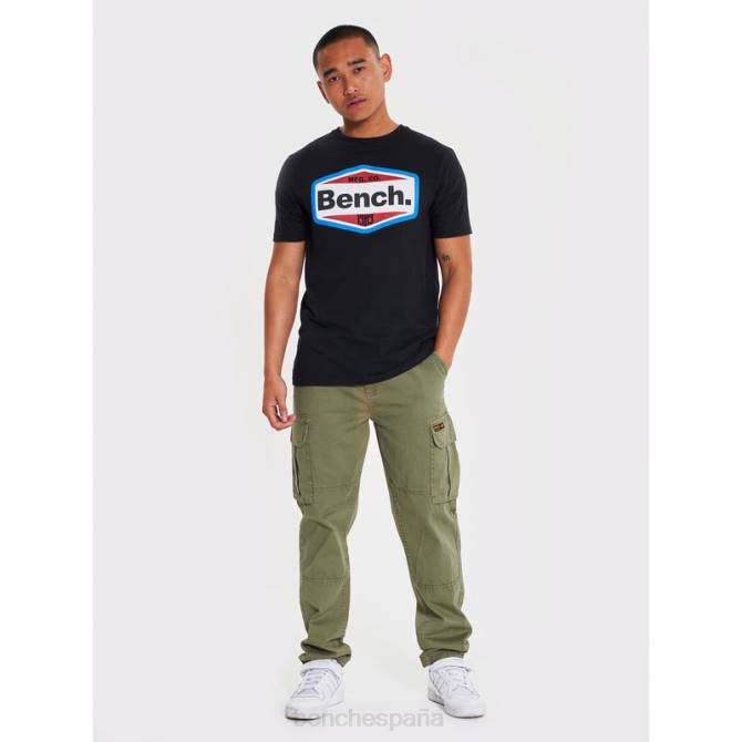 vestir Bench hombres camiseta 8HRJ10 negro
