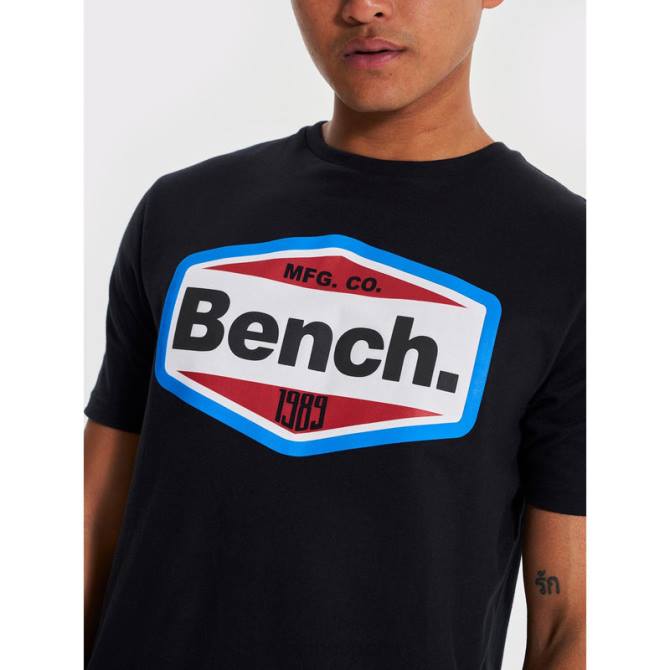 vestir Bench hombres camiseta 8HRJ10 negro