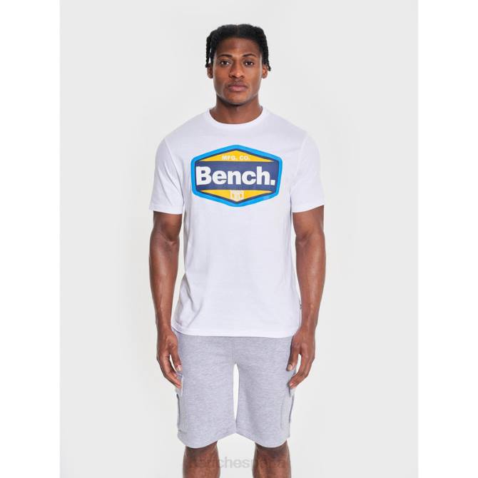 vestir Bench hombres camiseta 8HRJ9 blanco