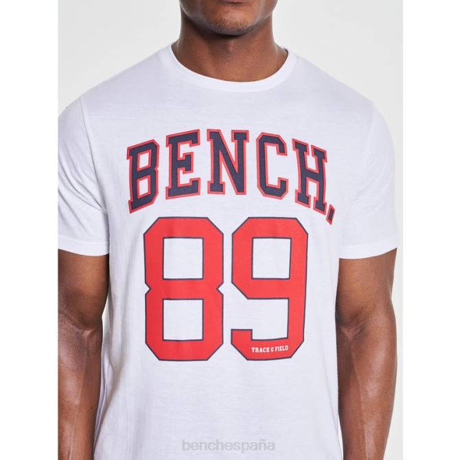 vestir Bench hombres camiseta de cazador 8HRJ16 blanco