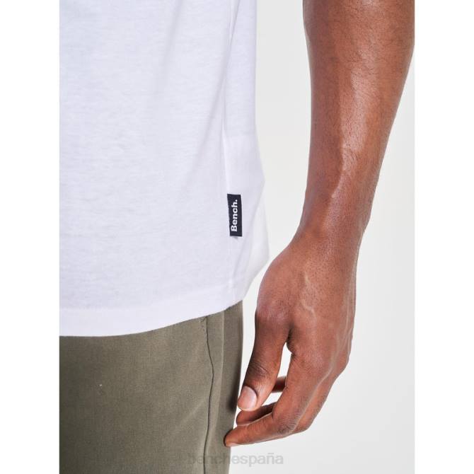 vestir Bench hombres camiseta de cazador 8HRJ16 blanco