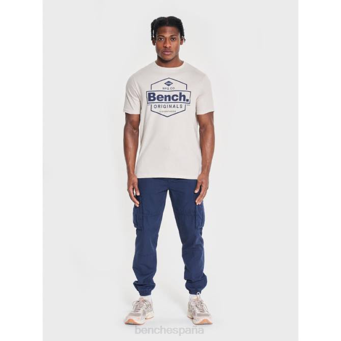 vestir Bench hombres camiseta denzo 8HRJ5 piedra