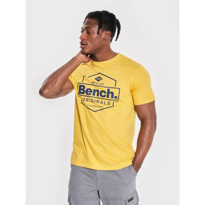 vestir Bench hombres camiseta denzo 8HRJ7 amarillo