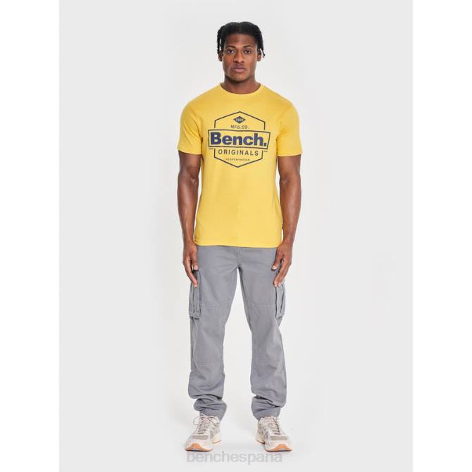 vestir Bench hombres camiseta denzo 8HRJ7 amarillo