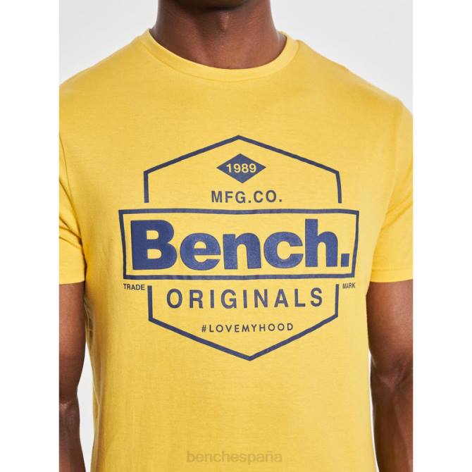 vestir Bench hombres camiseta denzo 8HRJ7 amarillo