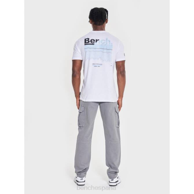 vestir Bench hombres camiseta jared 8HRJ15 blanco