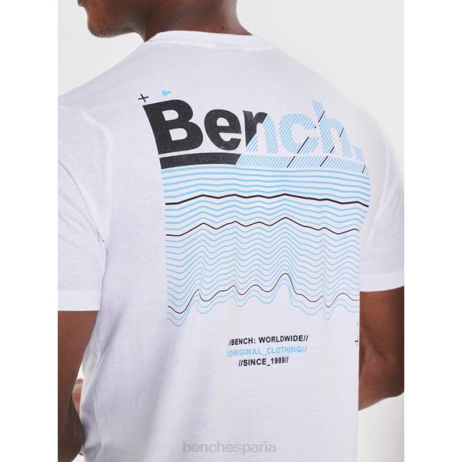 vestir Bench hombres camiseta jared 8HRJ15 blanco