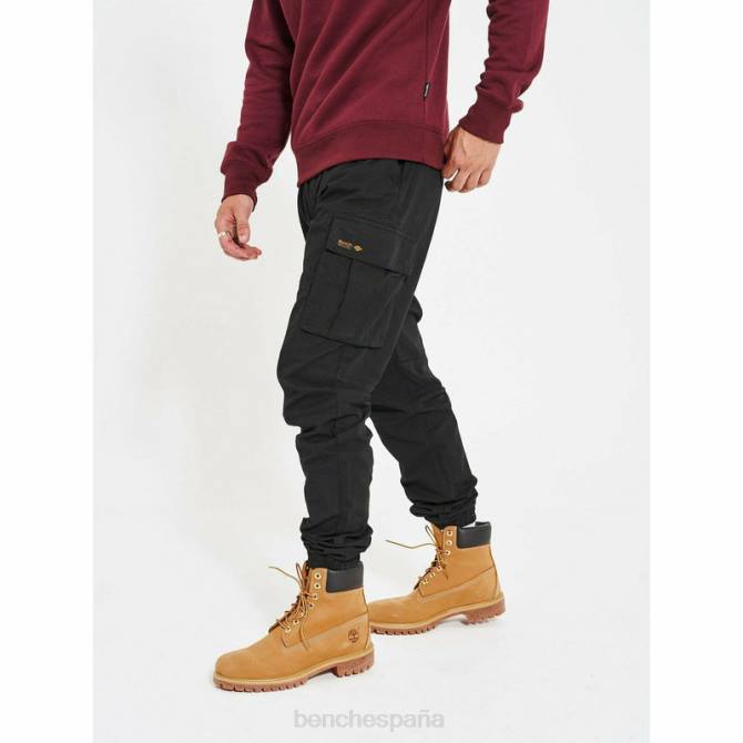 vestir Bench hombres pantalones cargo devvie 8HRJ57 negro