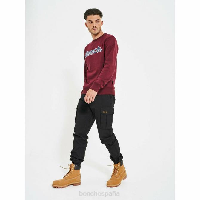 vestir Bench hombres pantalones cargo devvie 8HRJ57 negro