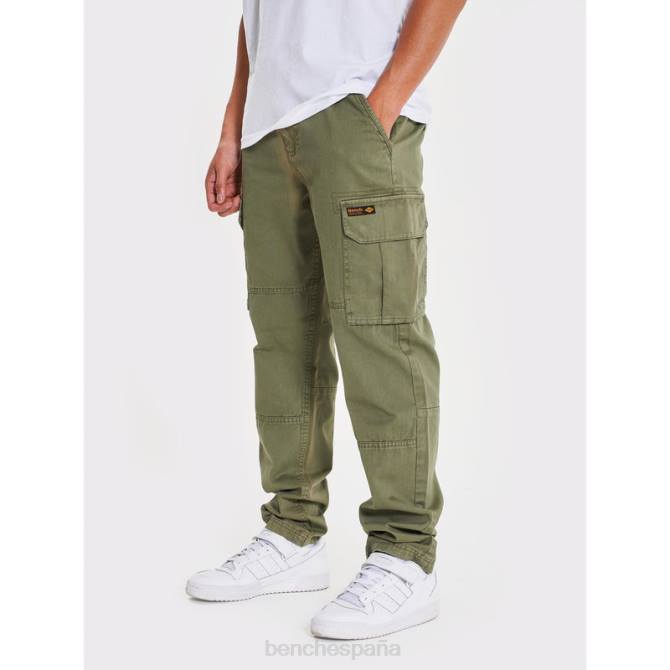 vestir Bench hombres pantalones cargo sergei 8HRJ52 caqui