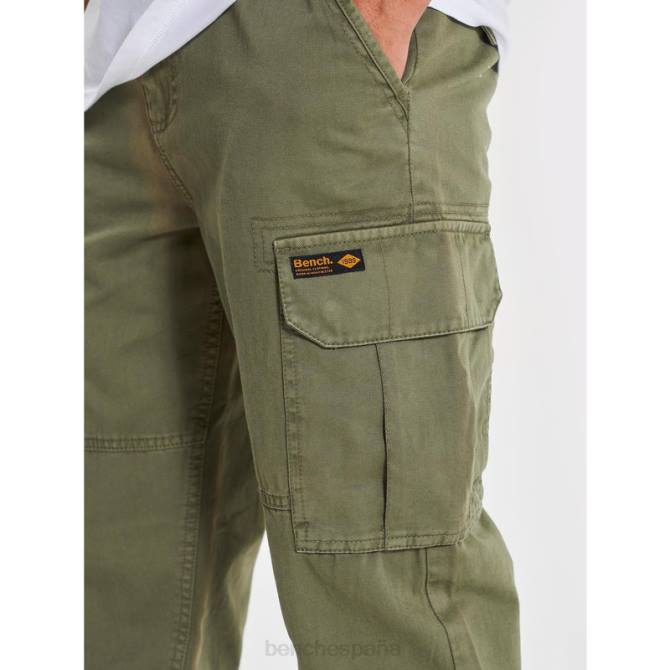 vestir Bench hombres pantalones cargo sergei 8HRJ52 caqui