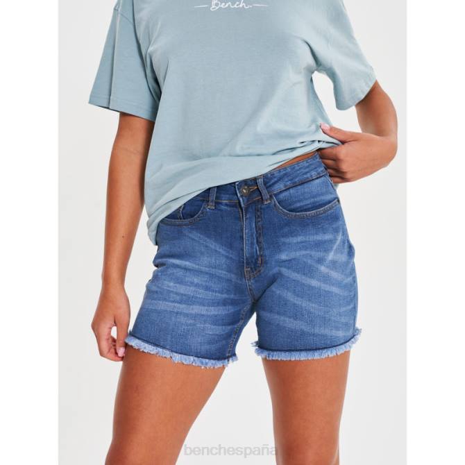 vestir Bench mujer pantalones cortos de mezclilla kaylie 8HRJ133 azul medio