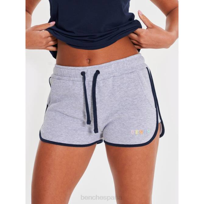 vestir Bench mujer shorts de polar con estampado de estrellas 8HRJ139 gris marga