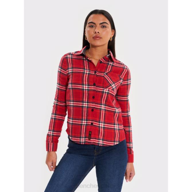 vestir Bench mujer camisa de franela ellamay 8HRJ112 rosa