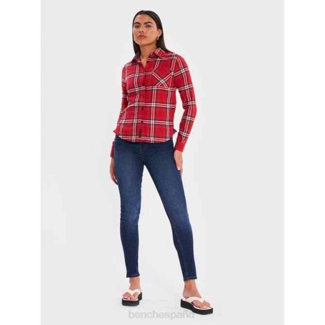 vestir Bench mujer camisa de franela ellamay 8HRJ112 rosa