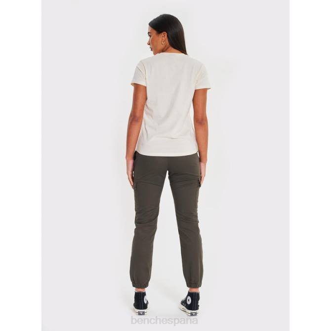 vestir Bench mujer camiseta berla 8HRJ97 blanco invierno