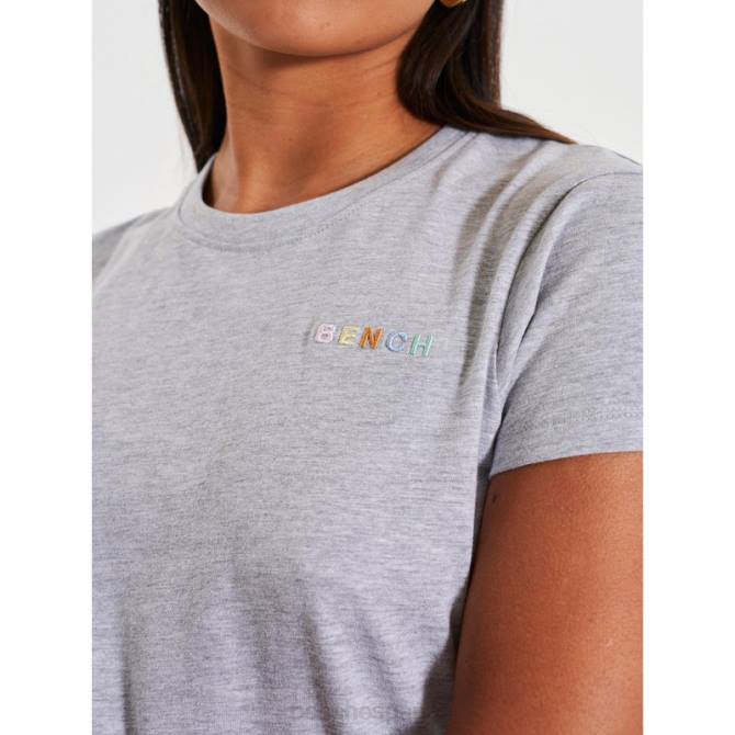 vestir Bench mujer camiseta thalassa 8HRJ93 gris marga