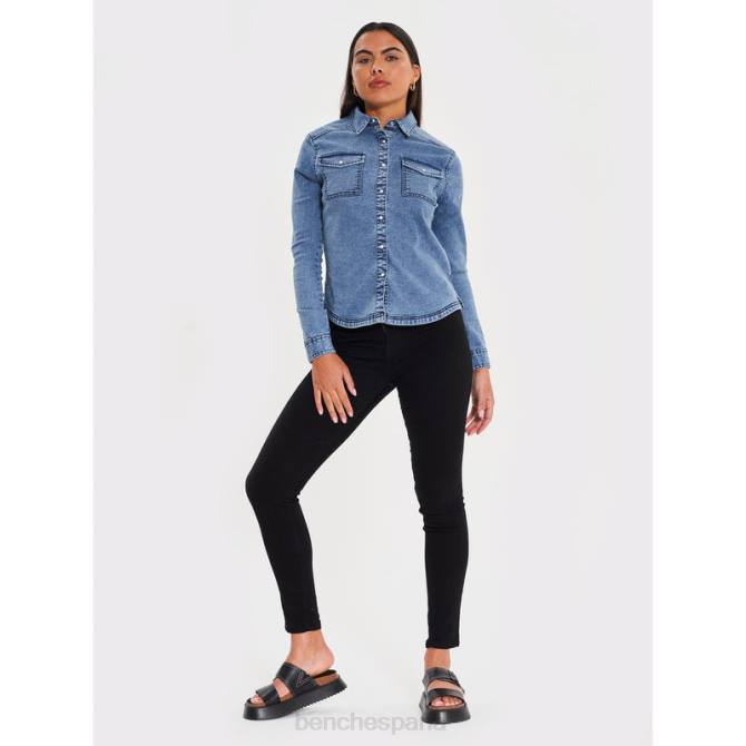 vestir Bench mujer jeans ajustados Faye 8HRJ118 negro