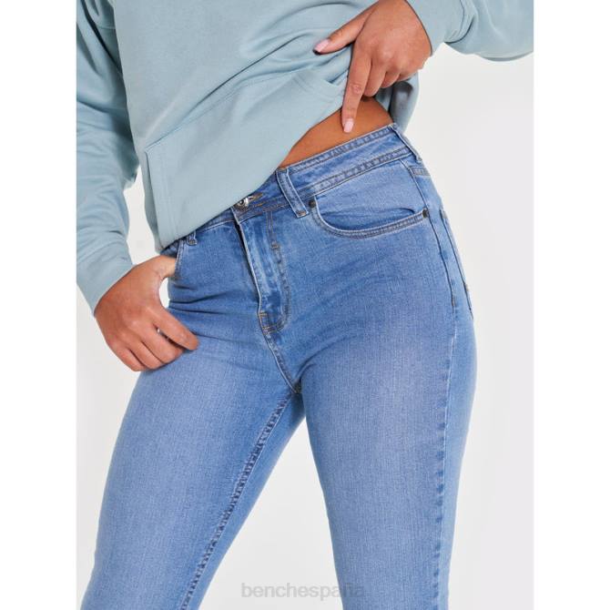 vestir Bench mujer jeans ajustados Faye 8HRJ119 lavado de piedra