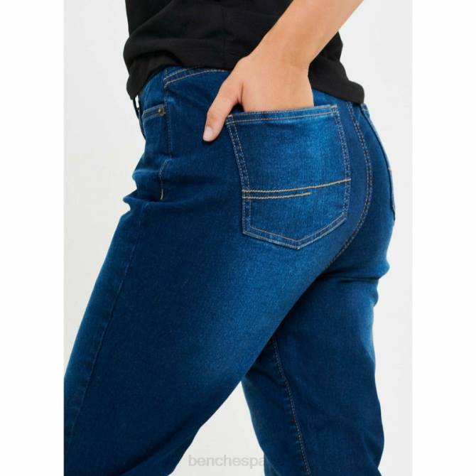 vestir Bench mujer pantalones vaqueros de mamá stevie 8HRJ116 lavado azul oscuro