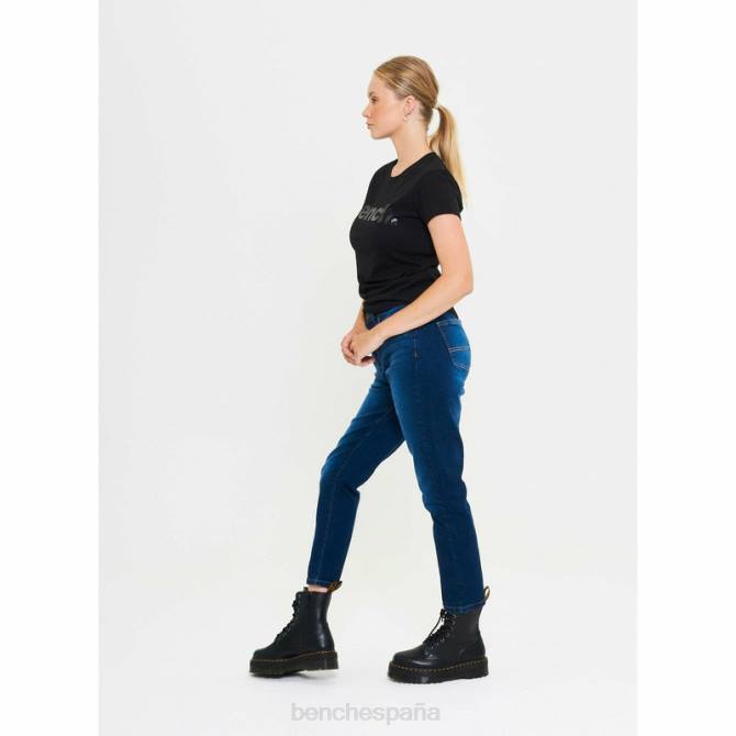 vestir Bench mujer pantalones vaqueros de mamá stevie 8HRJ116 lavado azul oscuro