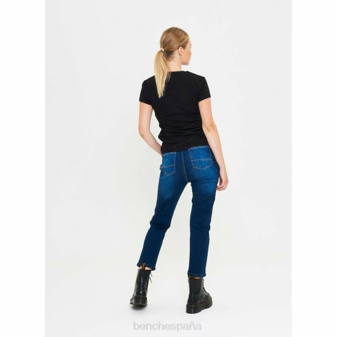 vestir Bench mujer pantalones vaqueros de mamá stevie 8HRJ116 lavado azul oscuro