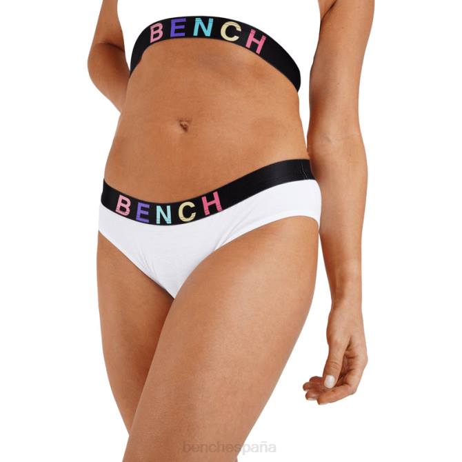 vestir Bench mujer conjunto de top corto y braguita amaya 8HRJ142 blanco