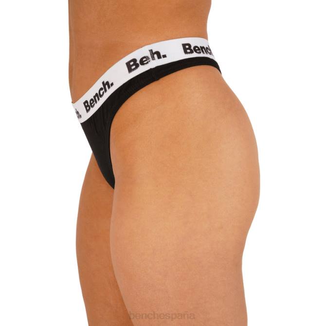 vestir Bench mujer shanice paquete de 3 tangas 8HRJ145 negro