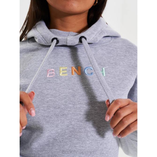 vestir Bench mujer sudadera con capucha emaline 8HRJ103 gris marga